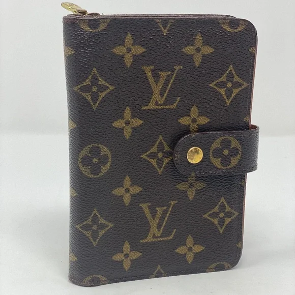 LOUIS VUITTON Logo Porte Papier Zip Bifold Wallet Monogram Brown  Serial #SP0929 - Picture 3 of 12